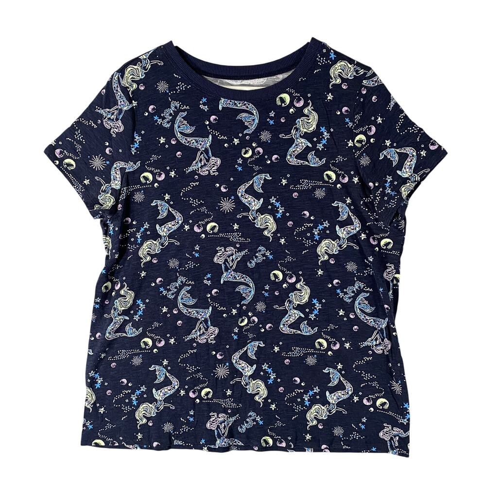 Torrid Classic Fit Mermaid T Shirt Blue Womans Size 0 Large